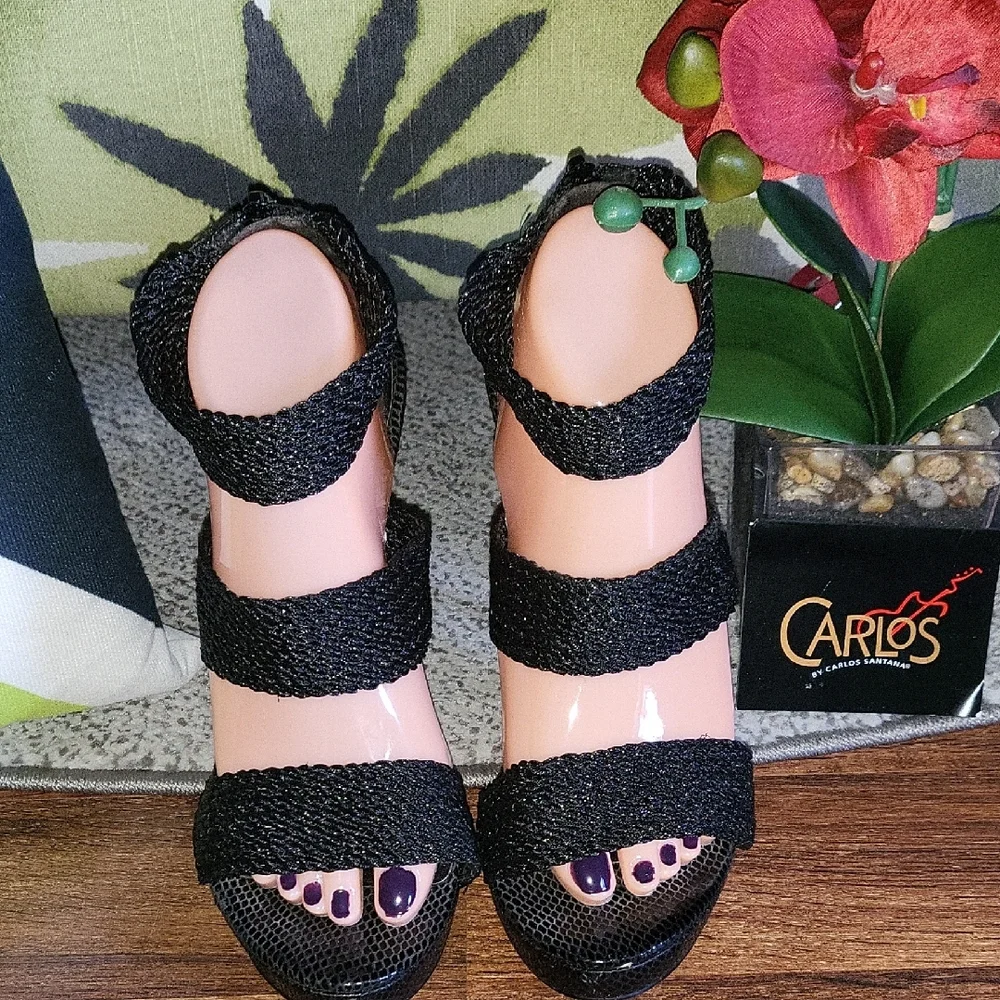 Carlos by Carlos Santana Black Heels with Elegant Design - Picture 3 of 10